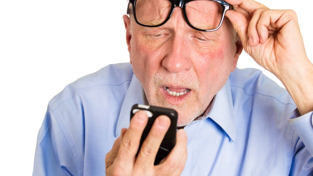 Old man is very hard to learn something!